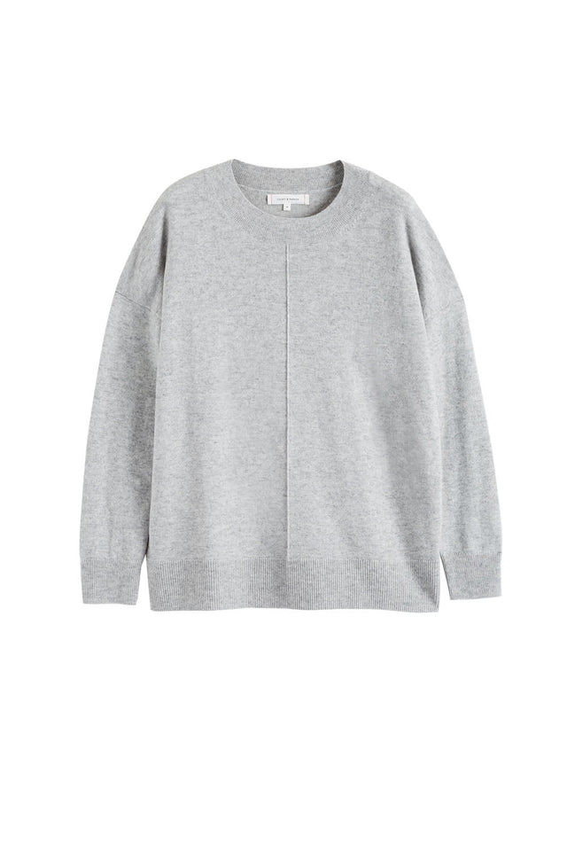 Light-Grey Wool-Cashmere Slouchy Sweater image 2