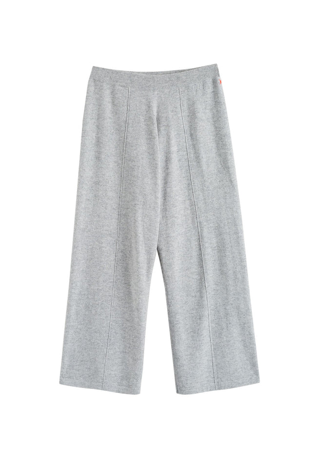 Light-Grey Wool-Cashmere Wide-Leg Track Pants image 2