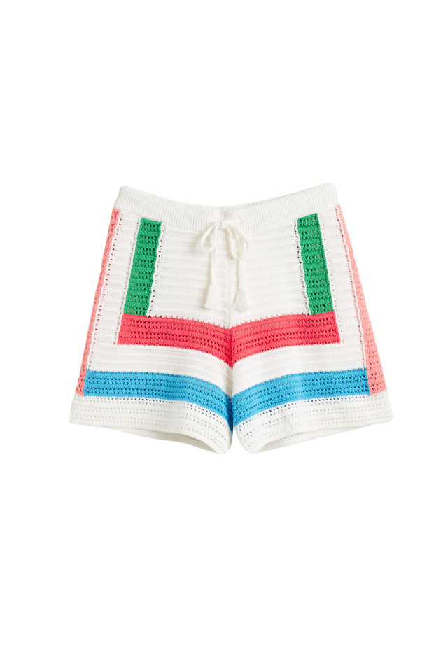 Cream Cotton Capri Shorts image 4