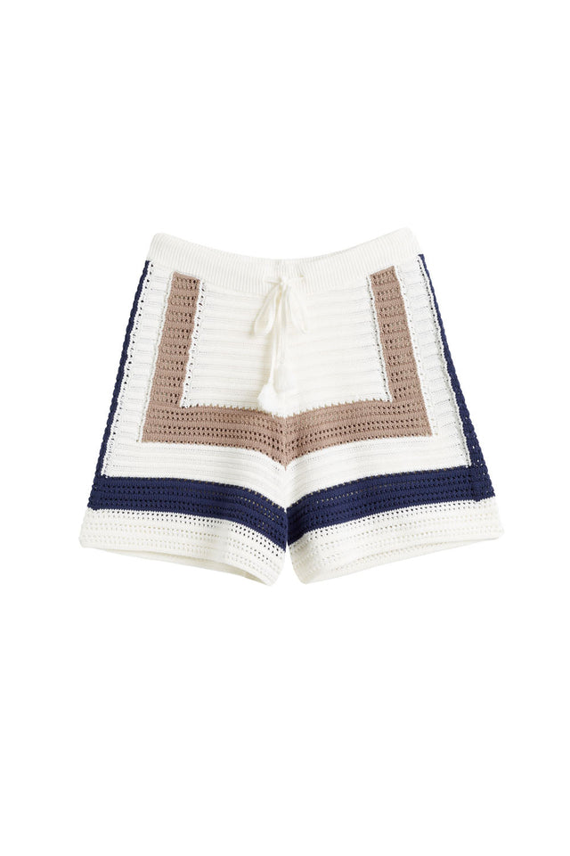 Navy Cotton Capri Shorts image 7
