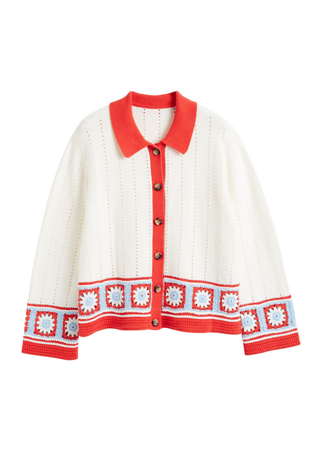 Terracotta Cotton Hand Crochet Shirt image 6