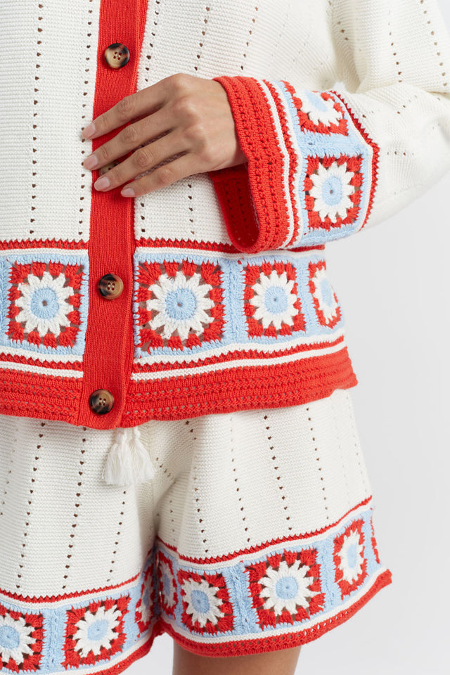 Terracotta Cotton Hand Crochet Shirt image 2