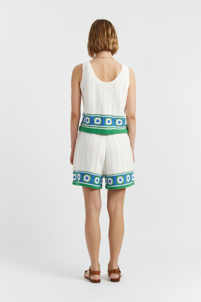 Cream Cotton Hand Crochet Vest image 2