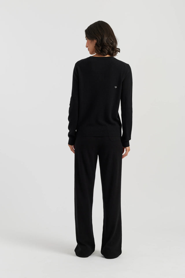Black Wool-Cashmere Bah Humbug Sweater image 3