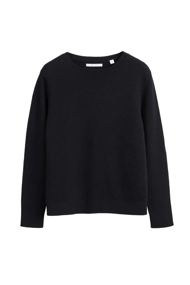 Black Pure Cashmere Boxy Sweater image 5