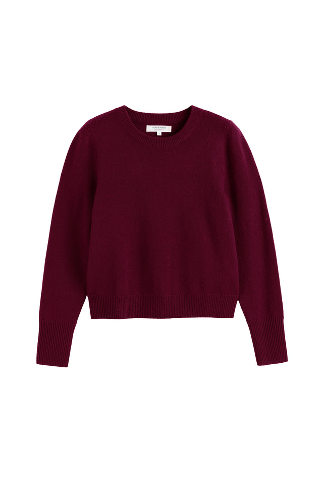 Claret Pure Cashmere Cropped Sweater image 5