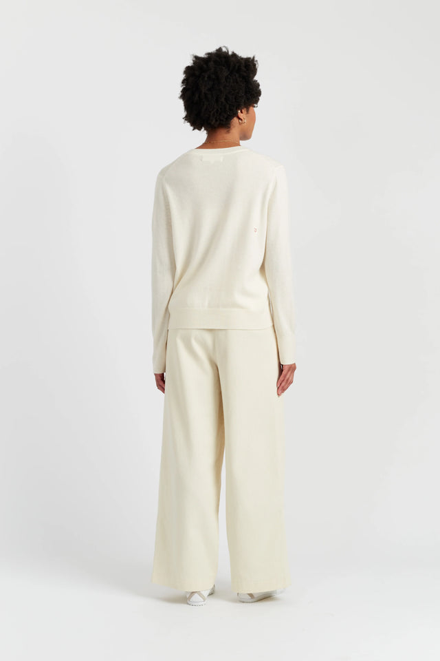 Cream Wool-Cashmere Xmas Tree Sweater image 3