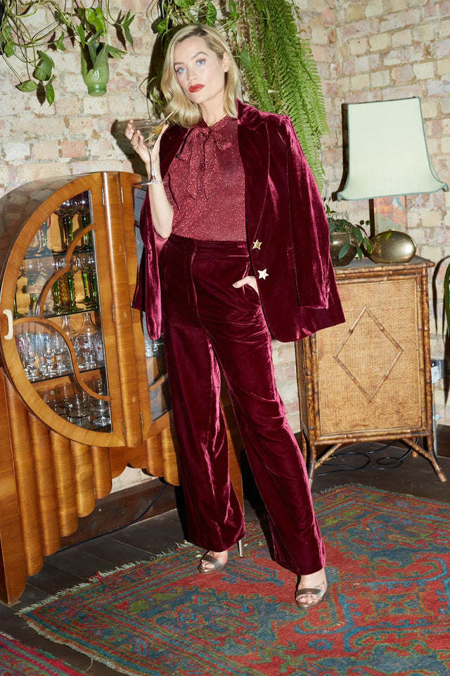 Claret Velvet Jacket image 2