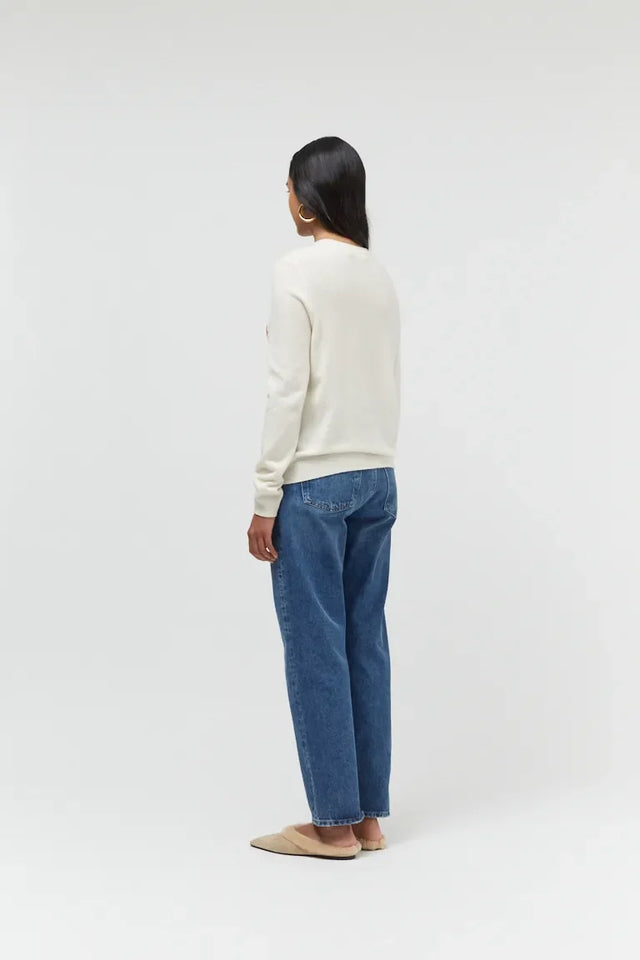 Cream Wool-Cashmere Santa Baby Sweater image 4