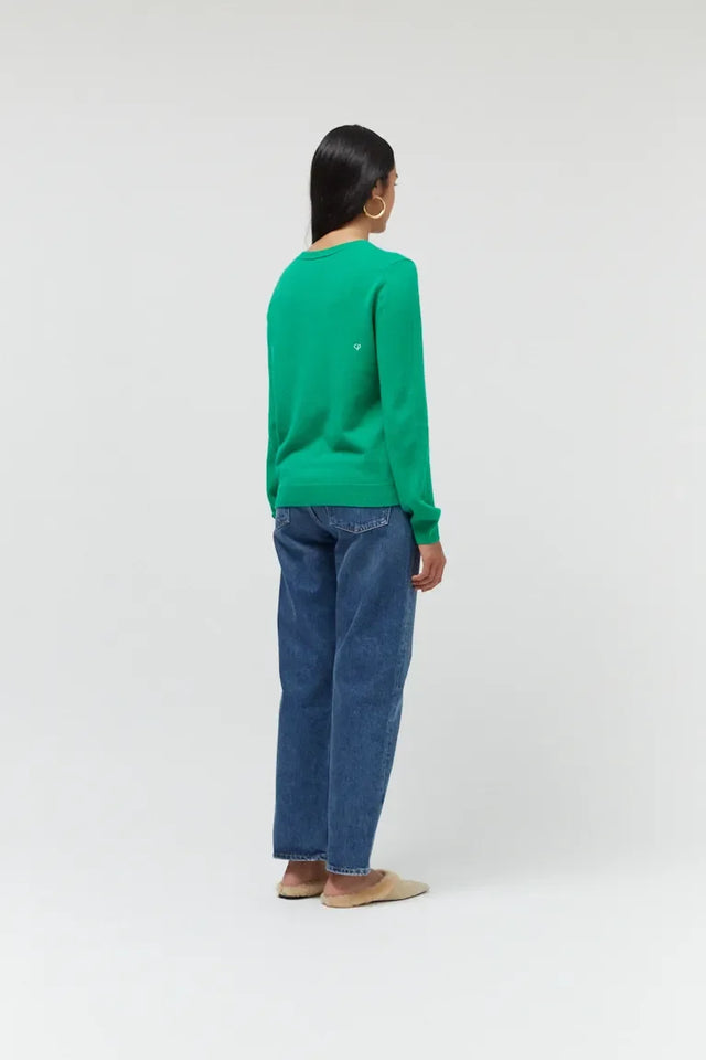 Green Wool-Cashmere Naughty Or Nice Sweater image 4