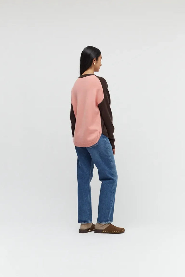 Chocolate Wool-Cashmere Pop Colour Sweater image 3