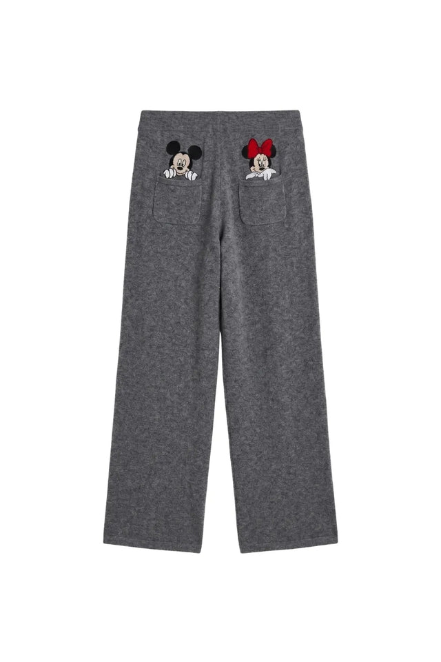 Grey Wool-Cashmere Disney Peek Pocket Wide-Leg Track Pants image 6