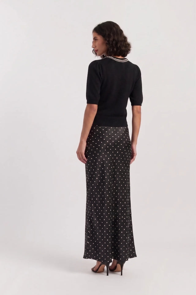 Black Wool-Cashmere Jewel-Neck Cardigan image 4