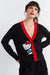 Black Wool-Cashmere Hello Kitty Cardigan