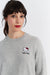 Grey Wool-Cashmere Hello Kitty Badge Sweater