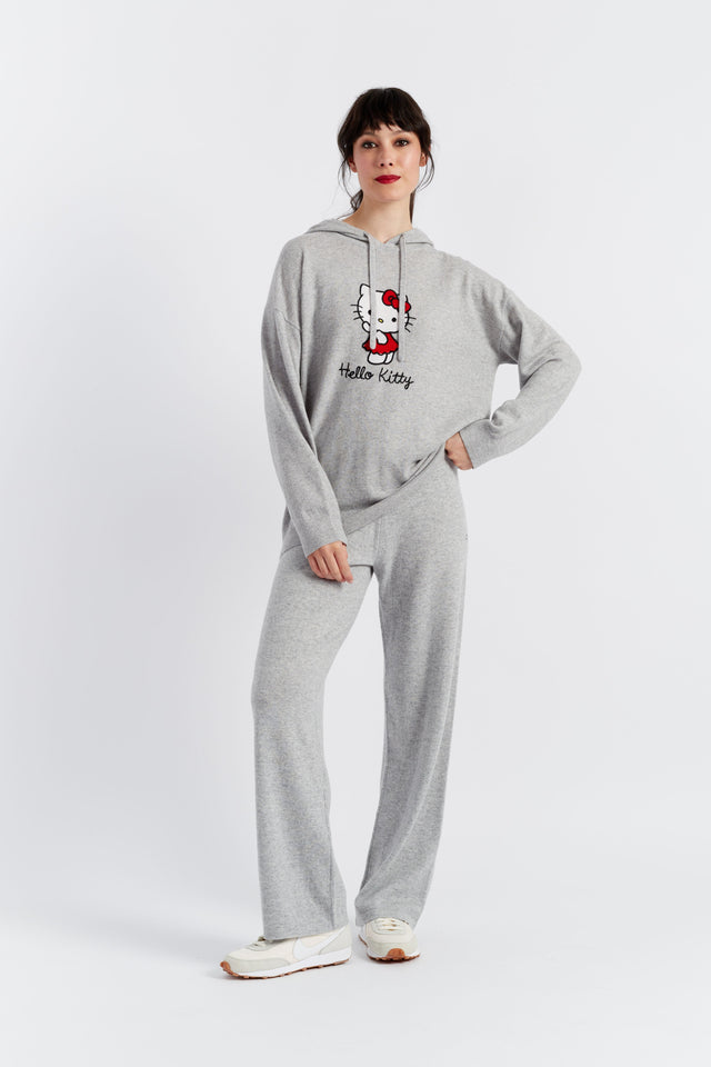 Women's Chinti and Parker Hoodie Grey Wool-Cashmere Hello Kitty Size XS-3L image 4
