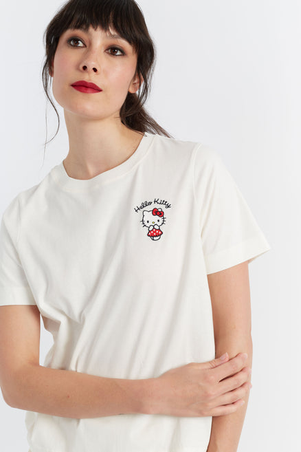 Cream Cotton Hello Kitty Toadstool T-Shirt