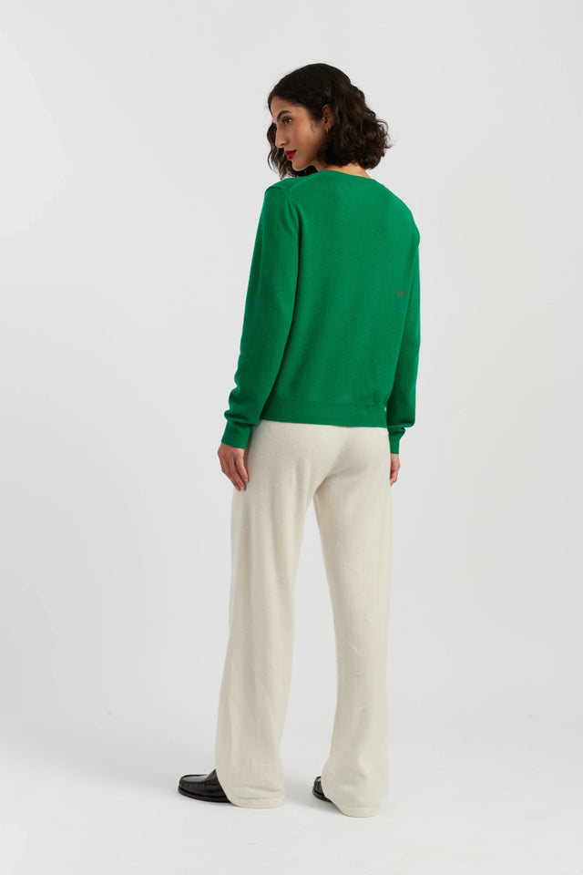 Green Wool-Cashmere Santa's Sweater image 3