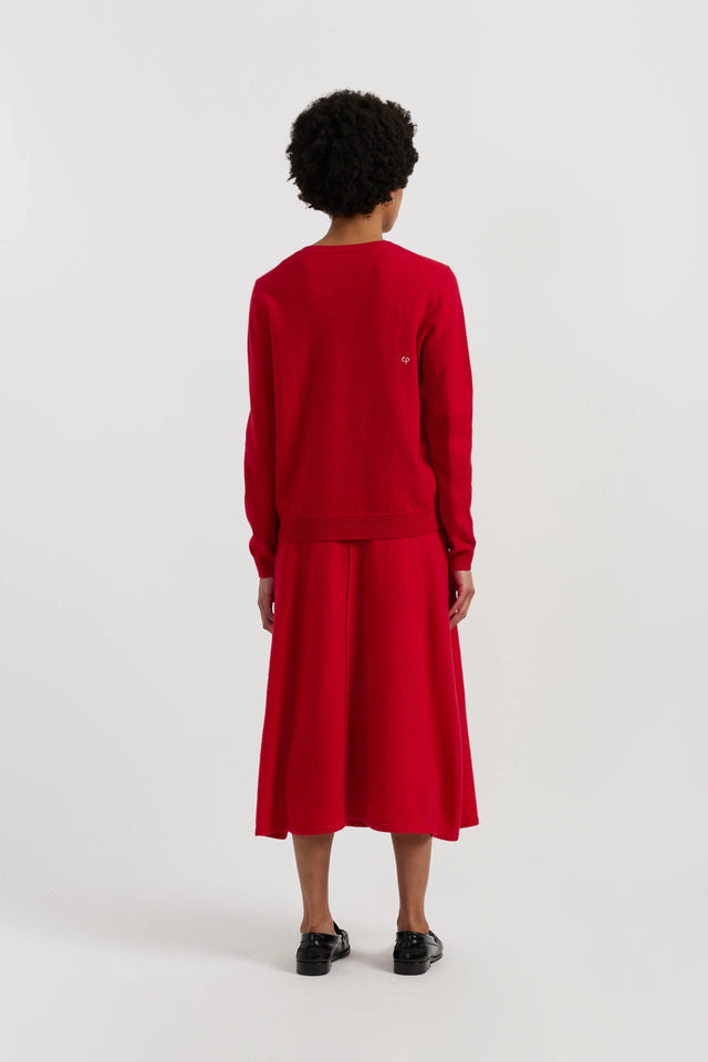 Red Wool-Cashmere Santa Baby Sweater image 3