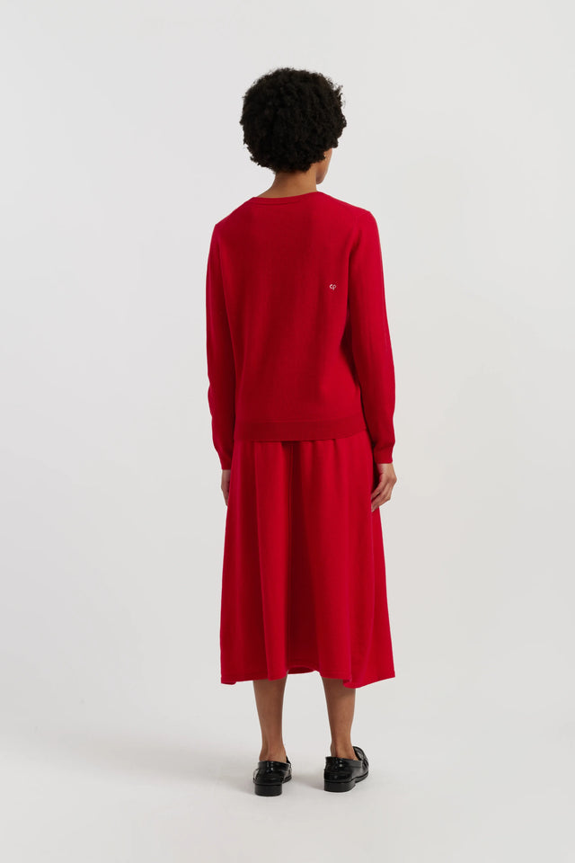 Red Wool-Cashmere Naughty Or Nice Sweater image 3