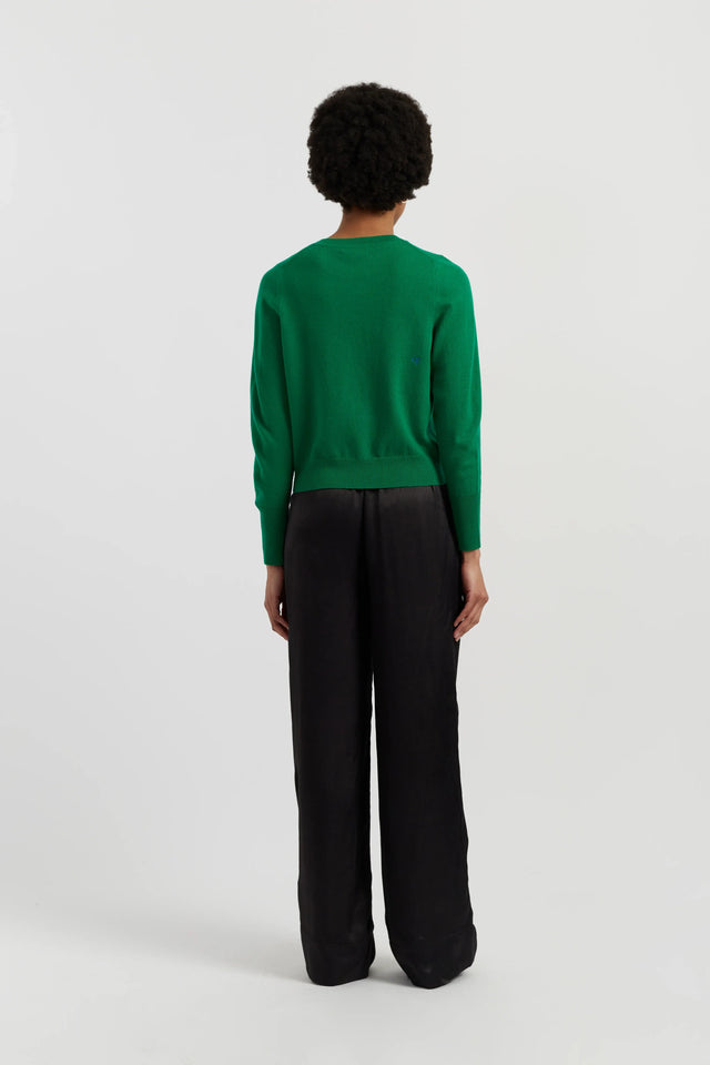 Green Wool-Cashmere Snoopy's Gift Sweater image 3