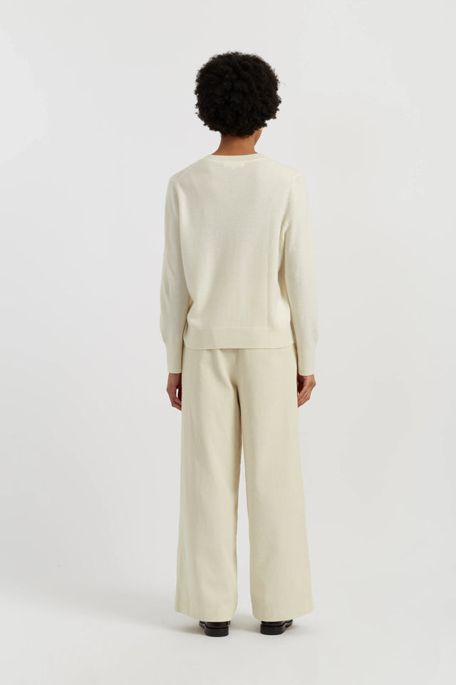 Cream Wool-Cashmere Snoopy Santa Sweater image 3