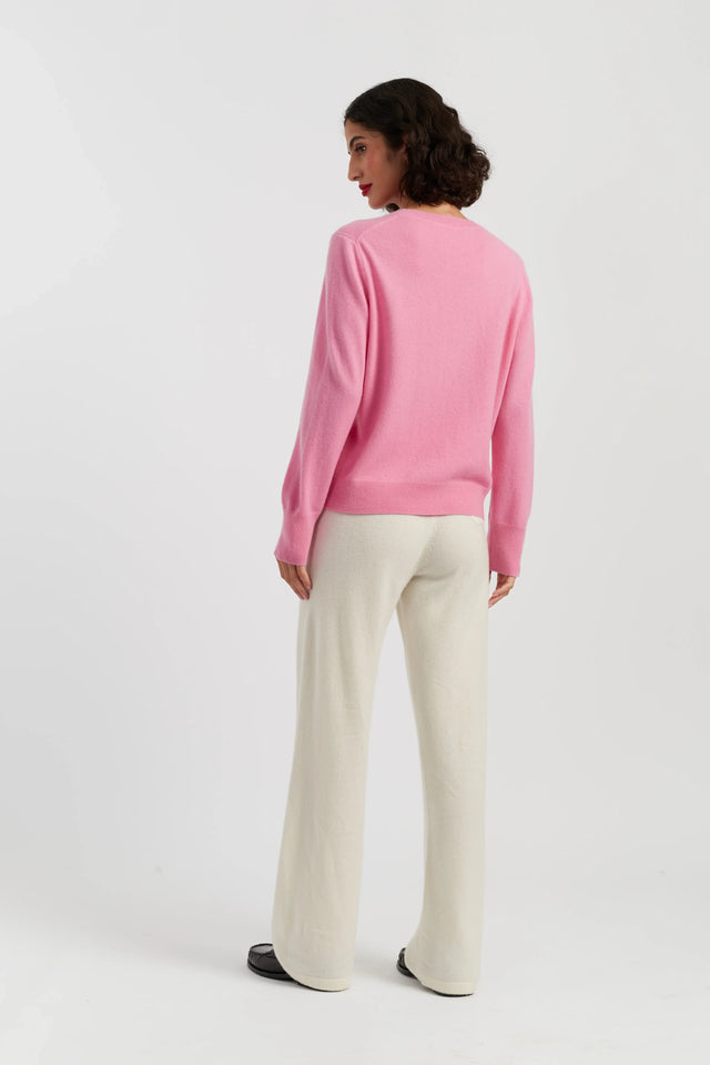 Pink Wool-Cashmere Minnie Christmas Sweater image 4