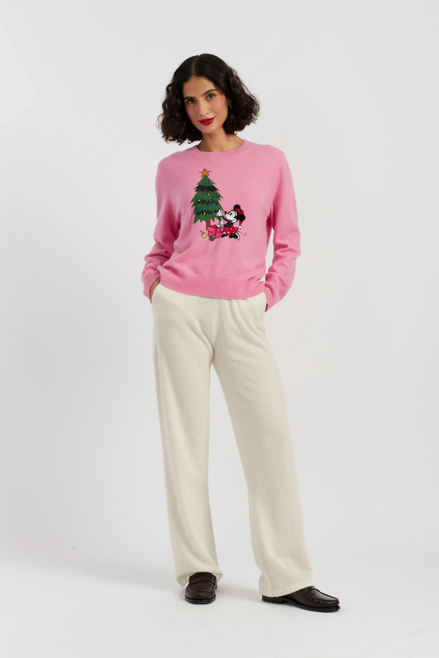 Pink Wool-Cashmere Minnie Christmas Sweater image 2