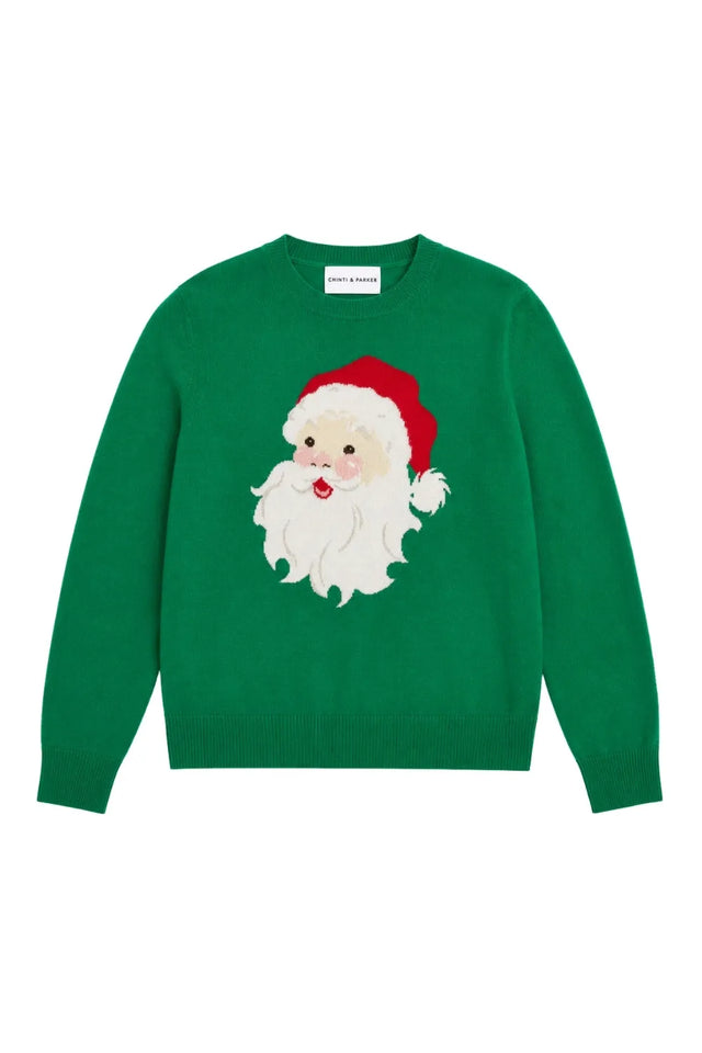 Green Wool-Cashmere Santa's Sweater image 4