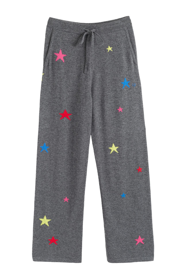 Grey Wool-Cashmere Star Track Pants image 5