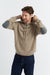 Soft-Truffle Wool-Cashmere Elbow Patch Men's Hoodie