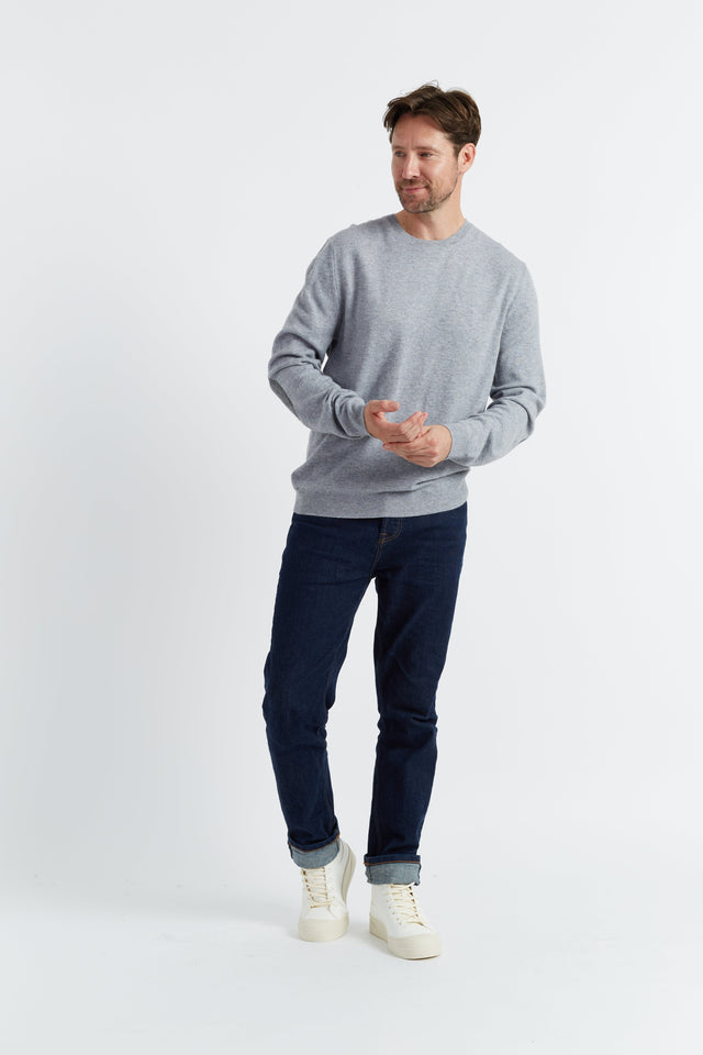 Grey Wool-Cashmere Elbow Patch Men's Sweater image 4