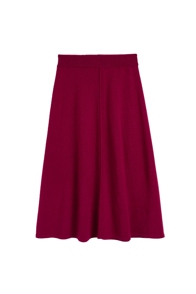 Cherry Wool-Cashmere Midi Skirt image 4