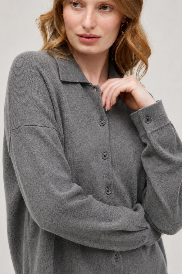 Grey Wool-Cashmere Relaxed Shirt image 4