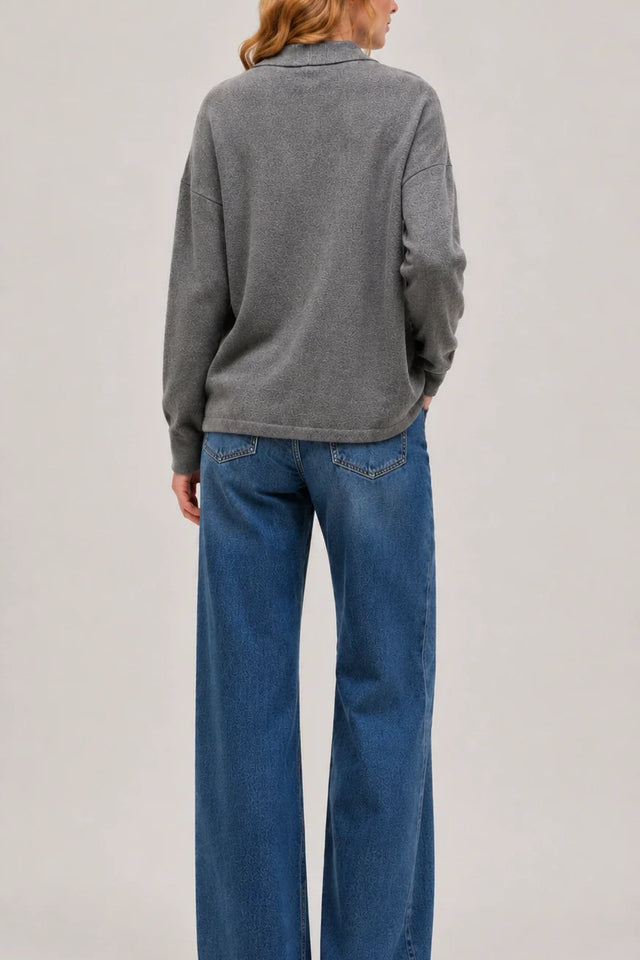 Grey Wool-Cashmere Relaxed Shirt image 3
