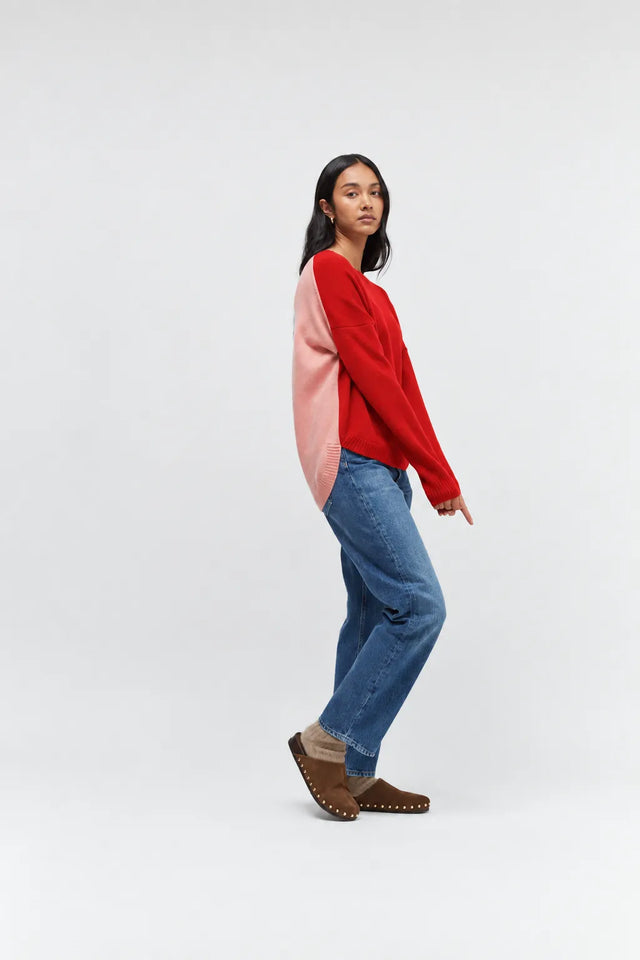 Red Wool-Cashmere Pop Colour Sweater image 2