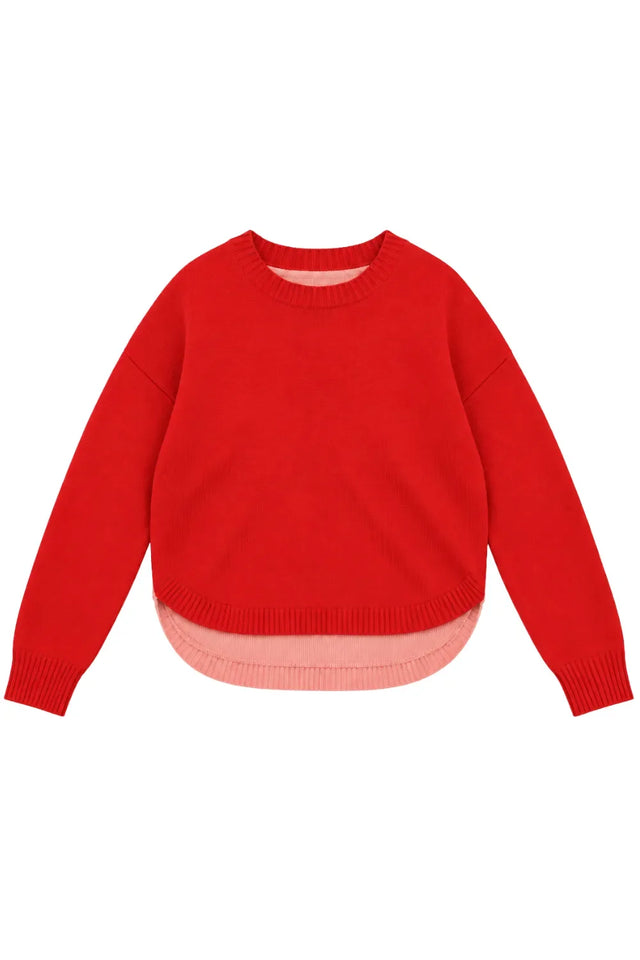 Red Wool-Cashmere Pop Colour Sweater image 4
