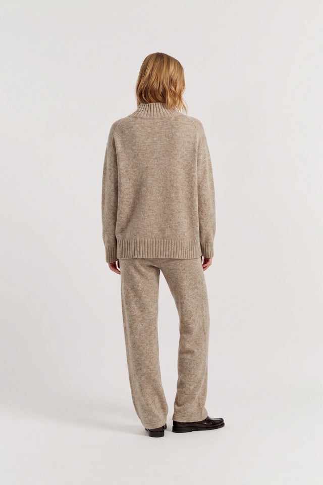 Warm-Oatmeal Pure Cashmere Soft Wrap Sweater image 3