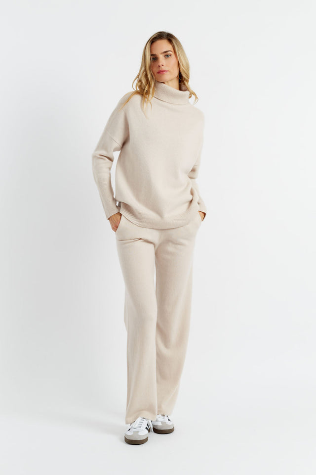 Bone Cashmere Rollneck Sweater image 4