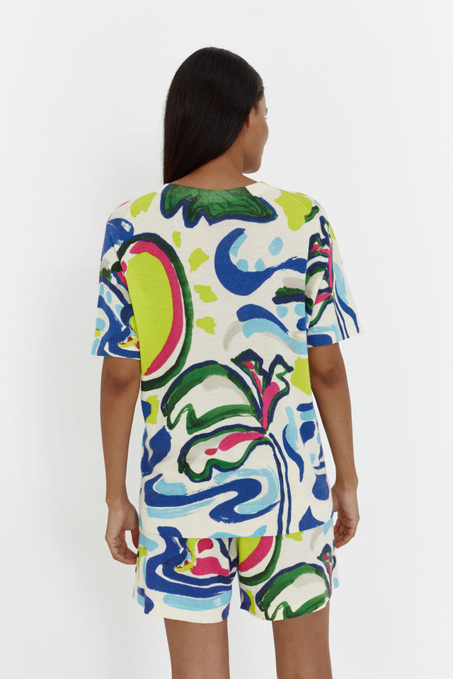 Multicoloured Wool-Cashmere Paradise T-Shirt image 3