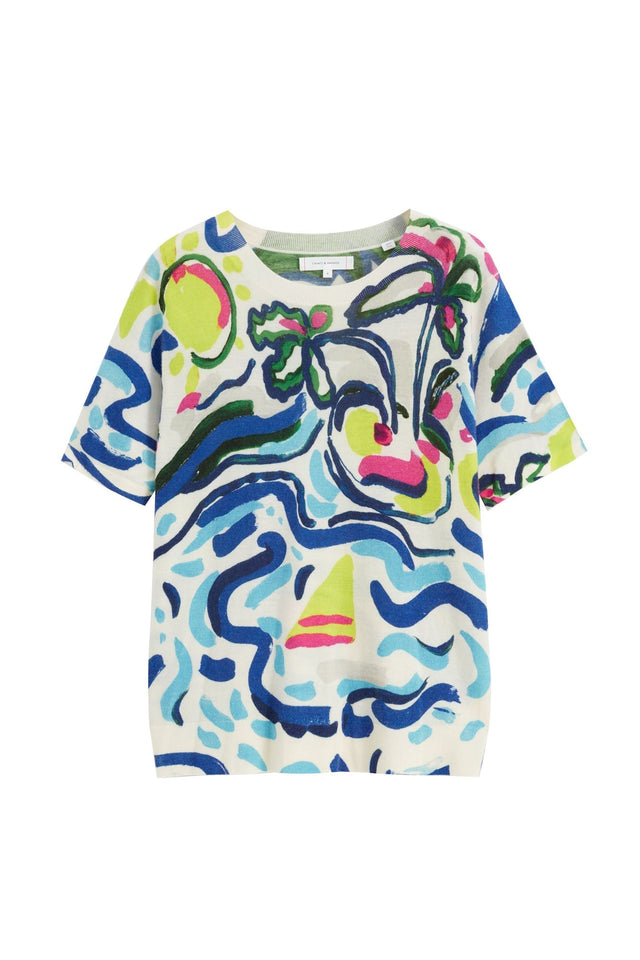 Multicoloured Wool-Cashmere Paradise T-Shirt image 2