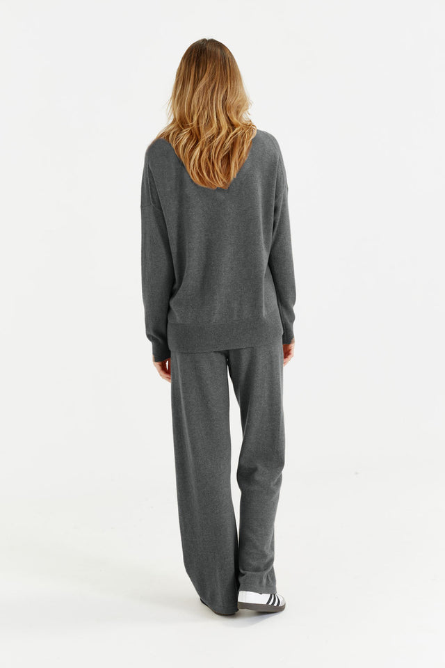 Grey Wool-Cashmere Slouchy Sweater image 2