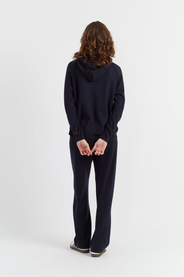 Women's Knitted Hoodie Chinti and Parker Navy Wool-Cashmere Boxy fit Size XS-3L image 5
