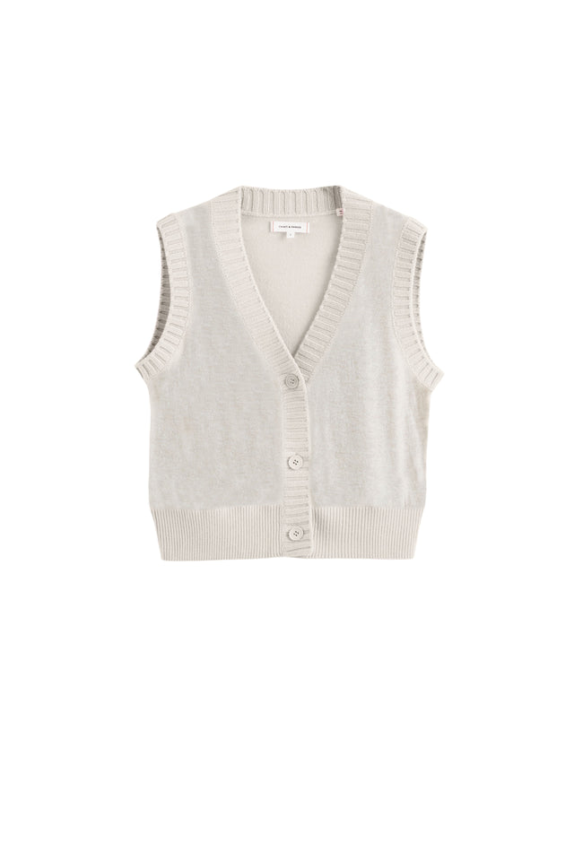 Light-Oatmeal Wool-Cashmere Waistcoat image 2