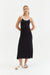 Black Cotton-Linen Summer Dress