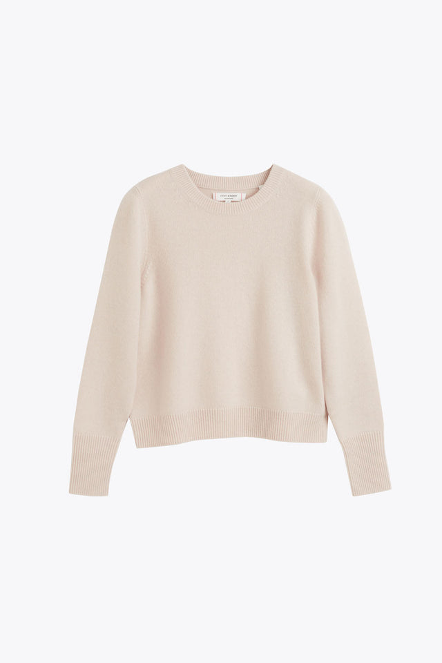 Bone Pure Cashmere Cropped Sweater image 2