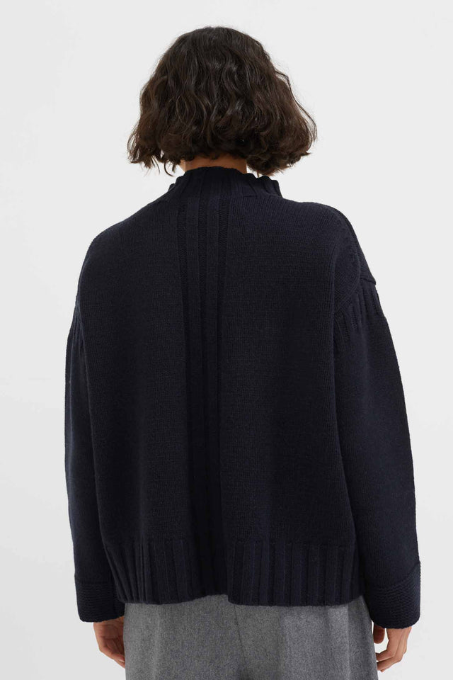 Navy Merino Guernsey Sweater image 2