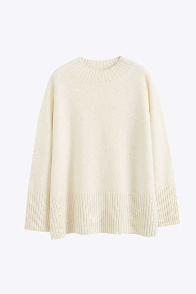 Cream Pure Cashmere Comfort Sweater image 2
