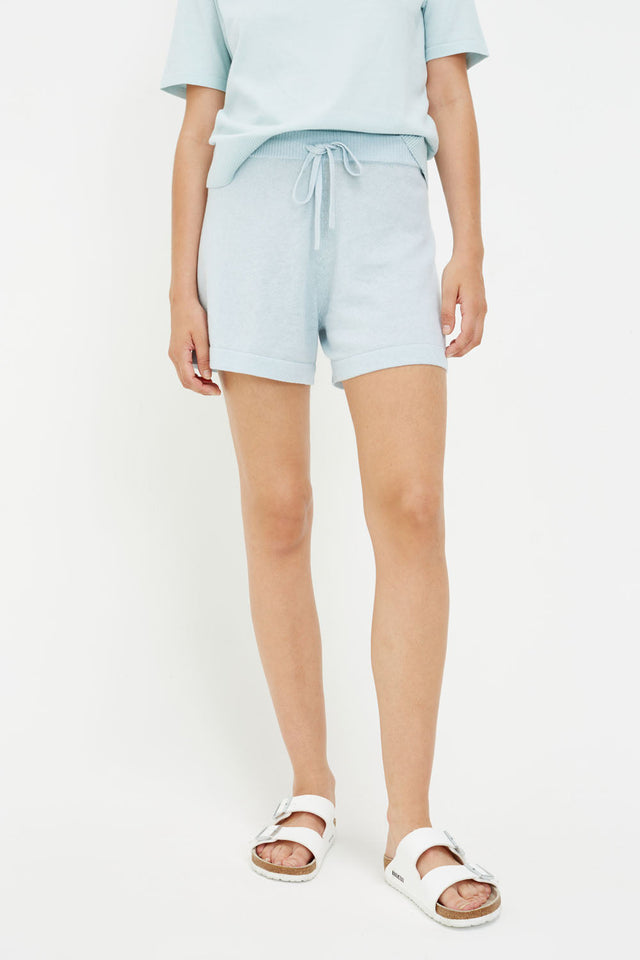 Soft-Mint Cotton-Cashmere Shorts image 4