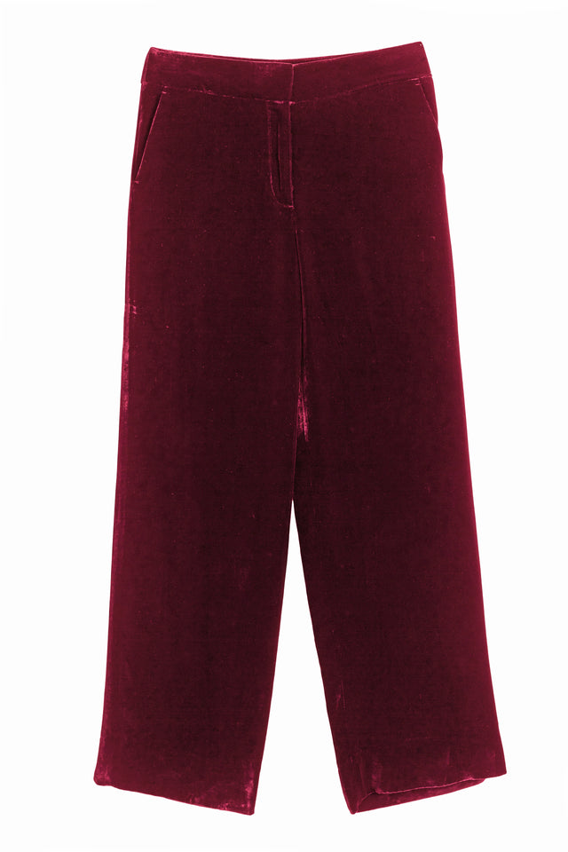 Claret Velvet Trousers image 6